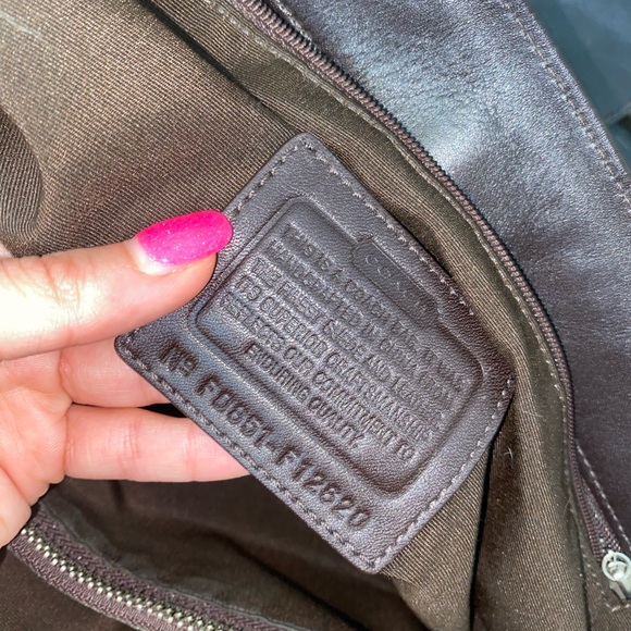 Coach hamptons maddison suede leaterh carryall satchel - Picture 2 of 11